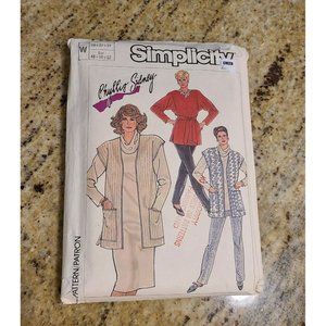 SIMPLICITY 7762 Plus sz 20 22 24  Cowl Turtleneck DRESS/TOP Pants Sew Pattern